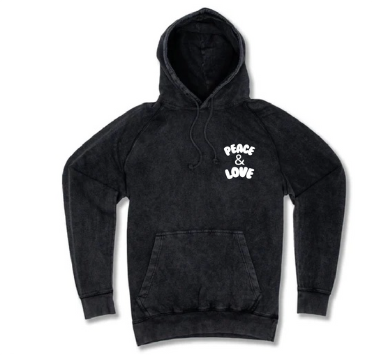 Peace & Love - Vintage Wash Hoodies