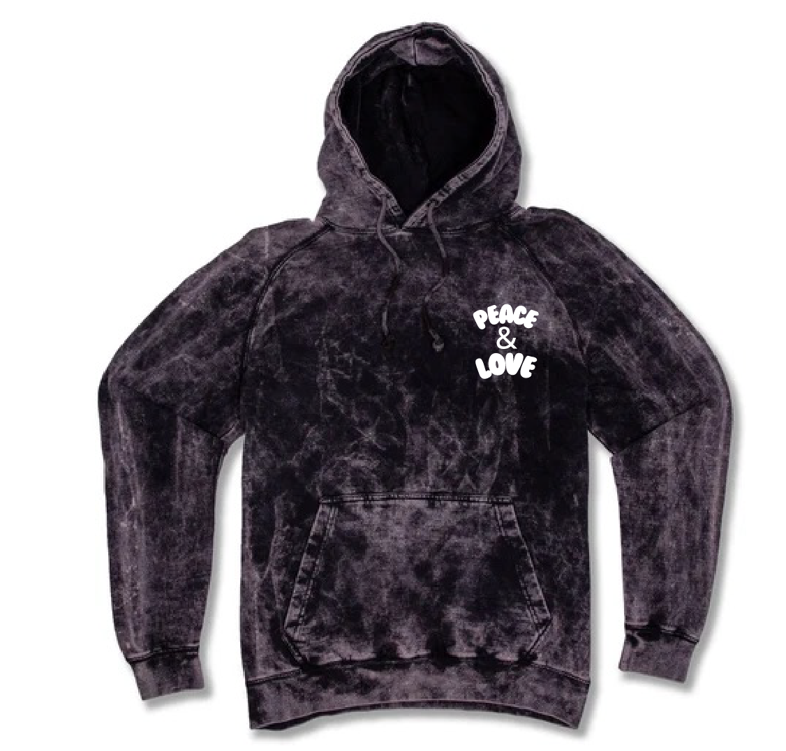 Peace & Love - Vintage Wash Hoodies