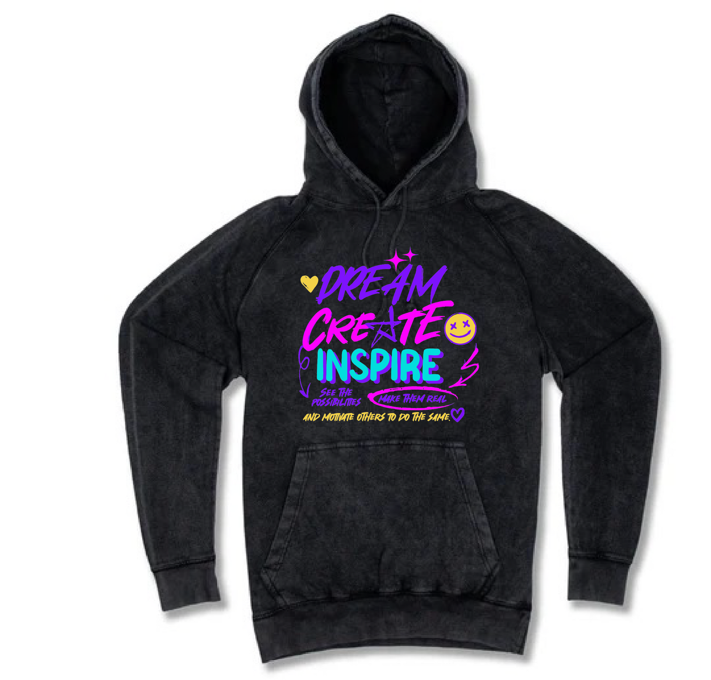 Dream Create Inspire - Vintage Wash Hoodies