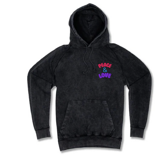 Peace & Love - Vintage Wash Hoodies Colored Edition