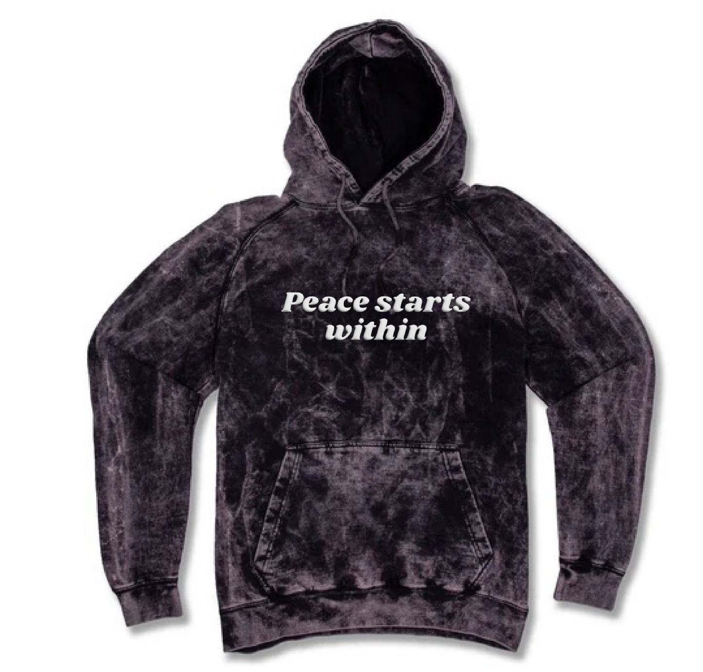 Peace Starts Within - Puff Print Vintage Wash Hoodies